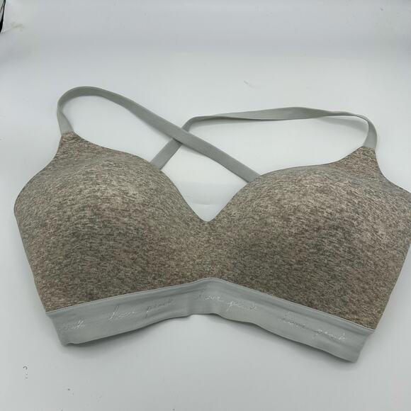 Victoria’s Secret PINK Wear Everywhere Bra 36DD Lightly Lined Gray Adjustable - Picture 3 of 8